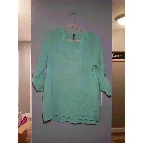 North River Women's Aqua Pullover‎ Long Sleeve Hoodie L - Picture 1 of 7